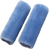 cheap Car Seat Covers-2 Pack Imitation Sheepskin Seat Belt Pads, Soft Shoulder and Neck Cushion, Imitation Wool, Car Interior Accessory