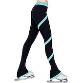 abordables Pantalons et Leggings de Patinage Artistique-Pantalons de Patinage Artistique Femme Fille Patinage Collants Legging Rose foncé Blanche Rose Polaire Spandex Haute élasticité Entraînement Compétition Tenue de Patinage Chaud Patinage sur glace