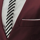 preiswerte Men&#039;s Vest-Herren Anzugweste Weste Formal Hochzeit Arbeit Karriere/ Zeremonie / Hochzeit Modisch 1920s Ganzjährig Polyester Einfarbig V Ausschnitt Schlank Wein Schwarz Weiß Marinenblau Weste
