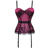 cheap Corset-Rococo Punk &amp; Gothic Medieval Overbust Corset Lingerie Bustier 6 Plastic Bones Women&#039;s Carnival of Venice Adults&#039; Corset