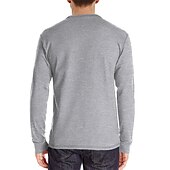 Χαμηλού Κόστους Casual Tee Henley-Ανδρικά Μπλουζάκι Πουκάμισο Henley Μακρυμάνικο πουκάμισο Σκέτο Όρθιος Γιακάς Causal Αργίες Μακρυμάνικο Κουμπί-Κάτω Ρούχα Ελαφριά Κλασσικό Καθημερινό Μυς