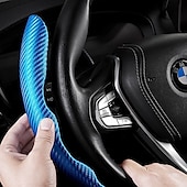 economico Copristerzo per auto-coprivolanti coprivolante modello in fibra di carbonio per donna&amp;amp;uomo, accessorio per auto sicuro e antiscivolo blu / rosa cipria / nero per universale tutti gli anni