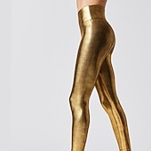 זול חותלות וגרביונים ליוגה-בגדי ריקוד נשים מכנסי יוגה באט הרם בקרת בטן מותניים גבוהים פילאטיס כושר אמון ריצה טייץ רכיבה על אופניים חותלות צבע אחיד ירוק סתיו חורף ספורט לבוש אקטיבי גמישות גבוהה סקיני