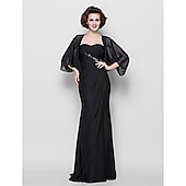 billiga mammas wraps-Sjalar Kvinno Wrap Bolero Skaka Kappor  Jackor Elegant Solskydd 3/4 Lång Ärm Chiffon Bröllops Gäst Wraps Med Ren Färg För Bröllop Vår klä dig för att imponera
