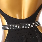 levne Oblečení na latinskoamerické tance-Latinské tance Šaty Třásně Křišťály / Bižuterie Dámské Výkon Bez rukávů Spandex