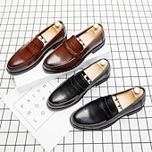 billige Formell-herrekjole penny loafers &amp; slip-ons pluss størrelse vintage business casual fest &amp; kveld loafers svart brun høst vinter