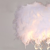 abordables Candelabros de Cristal-Lámpara colgante de 40/50 cm diseño único araña led pluma de metal galvanizado contemporáneo moderno 220-240 v