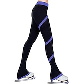 abordables Pantalons et Leggings de Patinage Artistique-Pantalons de Patinage Artistique Femme Fille Patinage Collants Legging Rose foncé Blanche Rose Polaire Spandex Haute élasticité Entraînement Compétition Tenue de Patinage Chaud Patinage sur glace