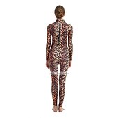 halpa Painatus-Kuviolliset Zentai-puvut Cosplay-Asut Kissapuku Tateellinen tyyli Sarjakuva Ohut Eläin Karnevaali puku Kokohaalari Naisten Sukupuoli Seksikäs puku Leopardi Eläimenkarva Elastaani lycra Elastaani Puku