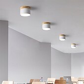 abordables Plafonniers et ventilateurs-Plafonniers à encastrer de conception unique de 9 cm en aluminium led style nordique 220-240v