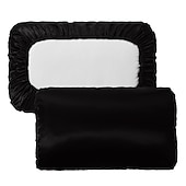economico Lenzuola e federa-federa in raso di lusso per capelli federa in raso standard con elastico, set di 2 federe