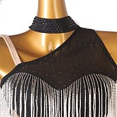 levne Oblečení na latinskoamerické tance-Latinské tance Šaty Třásně Křišťály / Bižuterie Dámské Výkon Bez rukávů Spandex