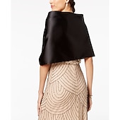 cheap Shawls-Shawls Women&#039;s Wrap Bolero Shrug Vintage Classy Elegant Sleeveless Satin Wedding Guest Wraps With Pure Color For Formal Spring &amp;  Fall dress to impress 2025