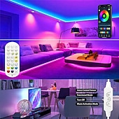 billiga WiFi och musikkontroll-rgbic adresserbar led strip ljus 10m 32.8ft dröm färg app kontroll usb musik synk färg ändras för fest semester sovrum