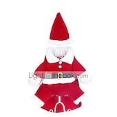 abordables regalos de navidad para mascotas-Perros Cabeza y Cuello Animales Pequeños de Pelo Mono Otros Disfraz de Navidad Ropa para Perro Ropa para cachorros Trajes De Perro Santa Transfiguración Disfraz N / A para perro niña y niño Tela de