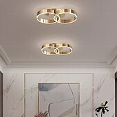 baratos Luzes de teto e ventiladores-Lanterna de 52 cm com design embutido no teto e acabamentos em aço inoxidável pintados galvanizados led 220-240v