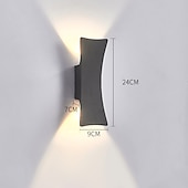 preiswerte Außenwandleuchten-2-Licht 24cm LED Außenwandleuchten Augenschutz Nordic Style Wandleuchten Wohnzimmer Esszimmer Aluminiumlegierung Wandleuchte 110-240V