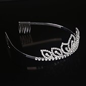 cheap Tiaras &amp; Crown-Crown Tiaras Alloy Wedding Special Occasion Valentine&#039;s Day Valentine Sweet With Acrylic Diamond Crystal / Rhinestone Headpiece Headwear