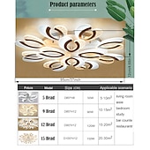 abordables Plafonniers à intensité variable-bulle acrylique moderne dimmable plafonnier led encastré queue de paon led plafonnier avec télécommande pour salon chambre salle à manger ac 110v 220v fleur conception