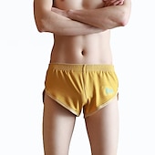 cheap Men&#039;s Boxers Underwear-Men&#039;s 1pack Boxer Briefs Underwear Boxers Underwear Ruffle Basic Cotton Pure Color Mid Waist Black White