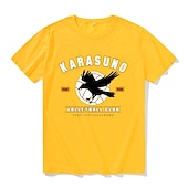 ieftine Grafică a personajelor din desene animate și film-Haikyuu Karasuno High Costum Cosplay Tricou Anime Imprimeu Grafic Imprimare Harajuku Grafică Pentru Bărbați Pentru femei Adulți Înapoi la Școală