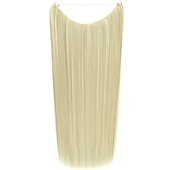 cheap Synthetic  Extensions-24inch 50grams 100grams Synthetic Hair Extension Gradual Color Brown Gray Blonde String Halo Hairpieces Extensions