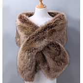 voordelige Sjaals &amp; Wikkels-Klassiek Retro vintage Jaren 1920 Sjaal van imitatiebont Omslagdoeken The Great Gatsby Bruiloftsgast Kostuum Dames Kerstmis Carnaval Maskerade Bruiloft Bruiloft gast Feest / Uitgaan Volwassenen Sjaal