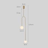 رخيصةأون أضواء قلادة-مصباح معلق LED 2-Light 120 سم قابل للتعتيم على شكل دائرة كروية بتصميم دائري مصباح أكريليك فني رسمي حديث على الطراز الاسكندنافي المتاجر / المقاهي وغرفة الطعام وغرفة النوم وأضواء غرفة الأطفال 110-240 فولت