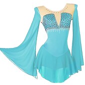 levne Šaty na krasobruslení-Šaty na bruslení Dámské Dívčí Buz Pateni Šaty Úbory Černá Burgundská fialová Námořnická modř Slátanina Síťka Spandex Vysoká pružnost Trénink Profesionální Soutěž Bruslařské oblečení Ručně vyrobeno