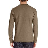 Χαμηλού Κόστους Casual Tee Henley-Ανδρικά Μπλουζάκι Πουκάμισο Henley Μακρυμάνικο πουκάμισο Σκέτο Όρθιος Γιακάς Causal Αργίες Μακρυμάνικο Κουμπί-Κάτω Ρούχα Ελαφριά Κλασσικό Καθημερινό Μυς