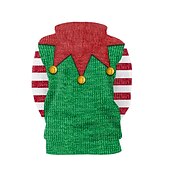 billige Morsomme julegensere og -gensere-Alv Jerseysjakke Hattetrøje Alvekostyme Pullover 3D-utskrift Par Herre Dame Jul Karneval Maskerade Jul Spesiell Familiematchende antrekk Voksne Fest Jul Feriereise Topp
