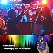 cheap WiFi&amp;Music Control-32.8ft 10m COB Bluetooth LED Smart Strip Lights Christmas Decor Music Sync RGB APP Color Changing for Bedroom Home TV Back Light DIY Décor
