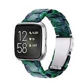 economico Cinturini per orologi Fitbit-Cinturino per orologio  per Fitbit Versa 2 / Versa Lite / Versa SE / Versa Resina Sostituzione Cinghia Da donna Chiusura in metallo Fibbia in acciaio inossidabile Bracciale a catena Polsino