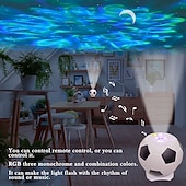 رخيصةأون أضواء هدايا عيد الميلاد-جولة السماء كشاف ضوئي LED ضوء الليل بلوتوث التحكم عن بعد التحكم الصوتي هدية عيد الحب عيد الأطفال تيار متردد 1 قطعة
