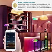 billiga COB Strip Lights-32.8ft 10m cob wifi led smarta strip-ljus juldekor musik sync rgb färg ändras med arbete med alexa google för sovrum hem tv bakgrundsbelysning DIY inredning