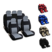 abordables Fundas de asiento para coche-5 piezas Cobertor de Asiento Para Coche para Juego completo Impermeable Suave antideslizante para