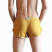 cheap Men&#039;s Boxers Underwear-Men&#039;s 1pack Boxer Briefs Underwear Boxers Underwear Ruffle Basic Cotton Pure Color Mid Waist Black White