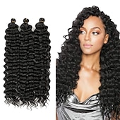 cheap Crochet Hair-22 Inch Ocean Wave Crochet Hair 3 packs Wave Deep Twist Braiding Hair Deep Ripple Crochet Synthetic Braids Hair Extension  22inch 3packs