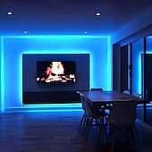 cheap WiFi&amp;Music Control-32.8ft 10m COB Bluetooth LED Smart Strip Lights Christmas Decor Music Sync RGB APP Color Changing for Bedroom Home TV Back Light DIY Décor