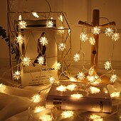 abordables Lumières de Noël-Guirlande lumineuse élégante pour réception de mariage, alimentée par piles AA, étoiles sphériques à LED, étanche, éclairage extérieur/intérieur, éclairage chaleureux pour la décoration du nouvel an