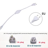 cheap Waterproof Strip Lights-LED Strip Light Plug in Outdoor Waterproof IP67 AC220V 4040 LED Strip Light Diode Tape Holiday Decorative Light LED String with 60led / m with EU Plug