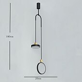 cheap Island Lights-LED Pendant Light Modern Black Gold Bedside Light 20 cm Lantern Desgin Pendant Light Metal Painted Finishes Modern 220-240V 110-120V