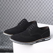 billige Semi-formell-oransje brogue oxfords for menn - skinnsko med behagelig sportssåle for daglig bruk og uformelle antrekk