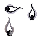 abordables Apliques de pared LED-Lightinthebox Lámparas de pared LED de 1 luz de 31 cm, apliques de pared con diseño en forma de fuego, tiendas/cafeterías de estilo minimalista moderno, aplique de acrílico genérico 10w ip44