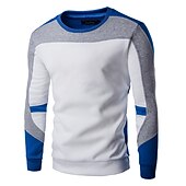 cheap Basic Sweatshirts-Men&#039;s Hoodie Sweatshirt Pullover Hoodie Sweatshirt Black Navy Blue Gray White Crew Neck Hooded Color Block Graffiti Print Going out Streetwear Urban Cotton Streetwear Casual Hip Hop Winter Spring