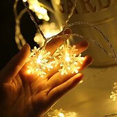 abordables Lumières de Noël-Guirlande lumineuse élégante pour réception de mariage, alimentée par piles AA, étoiles sphériques à LED, étanche, éclairage extérieur/intérieur, éclairage chaleureux pour la décoration du nouvel an