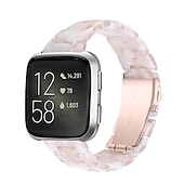 economico Cinturini per orologi Fitbit-Cinturino per orologio  per Fitbit Versa 2 / Versa Lite / Versa SE / Versa Resina Sostituzione Cinghia Da donna Chiusura in metallo Fibbia in acciaio inossidabile Bracciale a catena Polsino