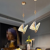 cheap Pendant Lights-1/2-Light LED Pendant Light Luxury Creative LED Color Butterfly Pendant Lamps Modern Bedroom Bedside Cafe Bar Retest Stair Lights 110-120V 220-240V