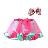 preiswerte Kindertanzkleidung-Tanzkleidung für Kinder Tutu Kleid Kopfbedeckung Farbaufsatz Tüll Pailletten Mädchen Leistung Normal Tüll Polyester