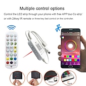 cheap WiFi&amp;Music Control-32.8ft 10m COB Bluetooth LED Smart Strip Lights Christmas Decor Music Sync RGB APP Color Changing for Bedroom Home TV Back Light DIY Décor